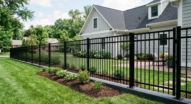 Black Metal Fence Installation in Alpharetta, GA